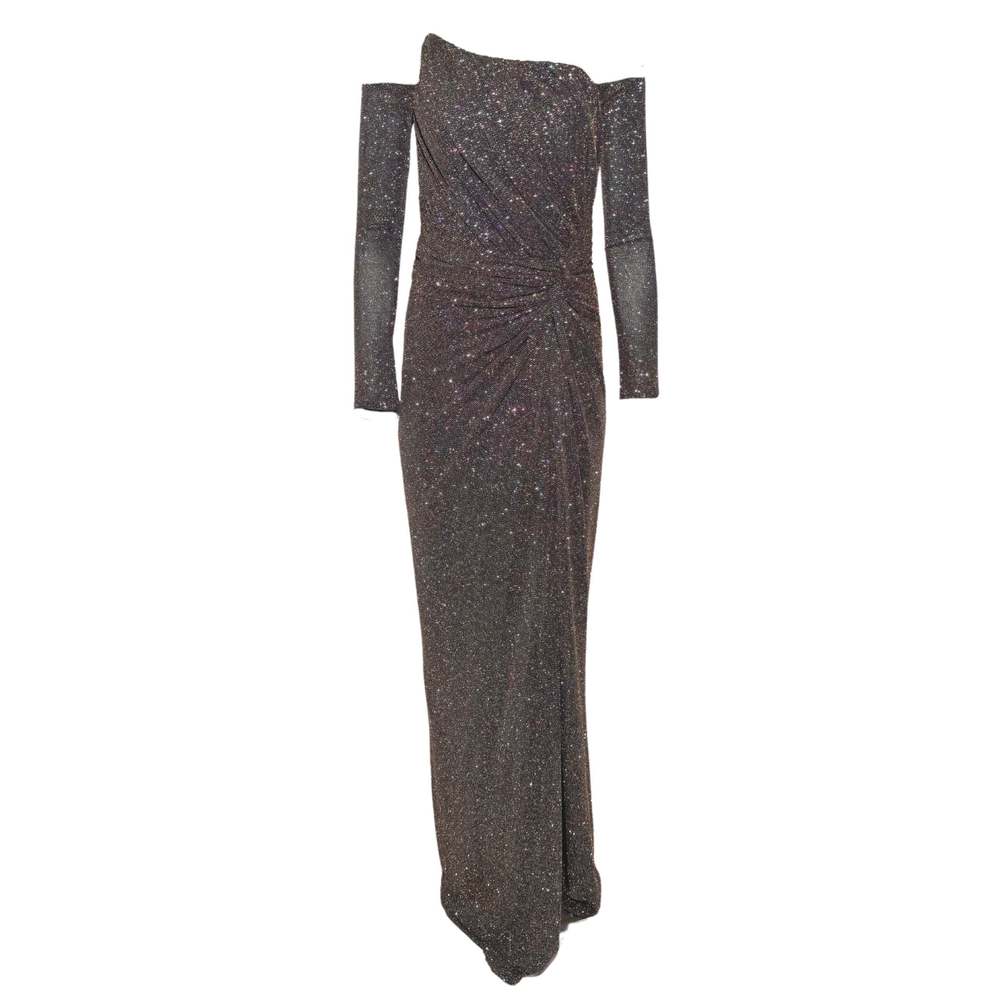 Cult Moda - Faux Sleeve Sparkling Prom Gown - FR 38